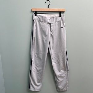 • BUNDLE OF 2 NIKE BASEBALL PANTS GRAY WITH NAVY PIPING •